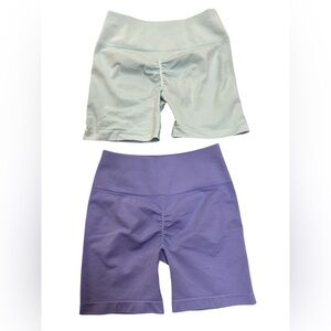 Women's Athletic Shorts bundle Light Blue and Purple